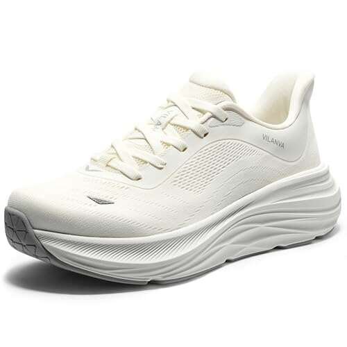 Vilanva Women's Slip On Walking Shoes White Cushion...