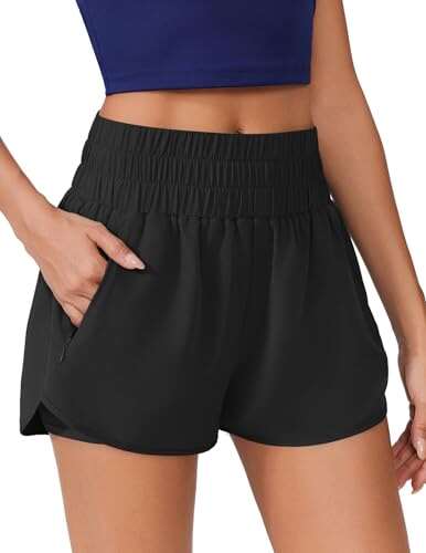 PINSPARK Women's Running Sports Shorts High Waisted with...