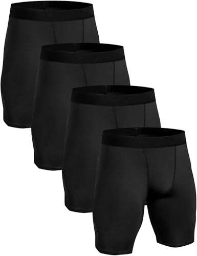 HovSiyla 4 Pack Compression Workout Shorts Men Athletic...