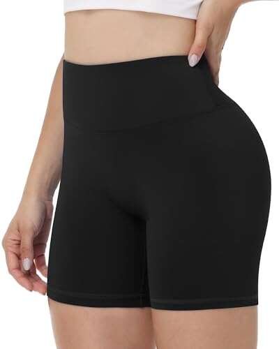 Runhit No Front Seam Biker Shorts for Women Tummy Control