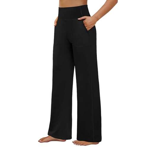 FireSwan Yoga Pants Women Wide Leg Pants High Waist Pockets