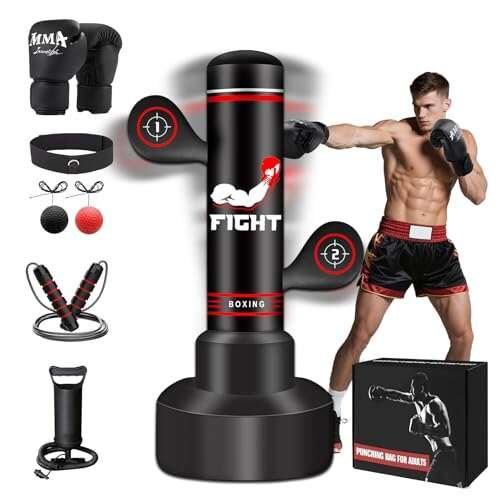 Upgraded Heavy Freestanding Punching Bag for Adults 70-inch...