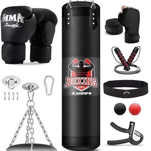 Punching Bag Set for Adults, 4FT Oxford Unfilled Heavy Bag