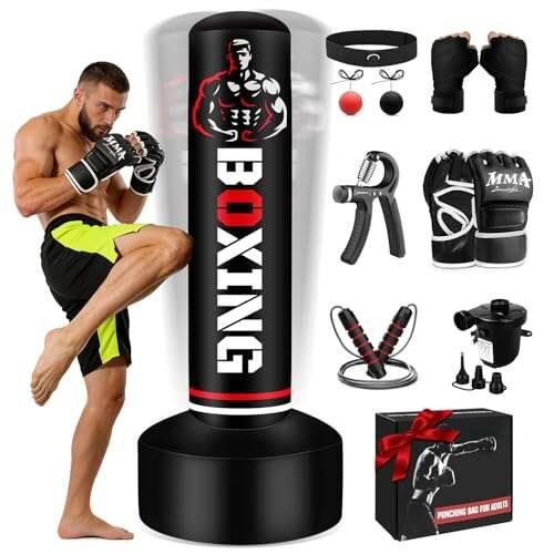 Upgraded Freestanding Punching Bag for Adults Teens, Heavy...