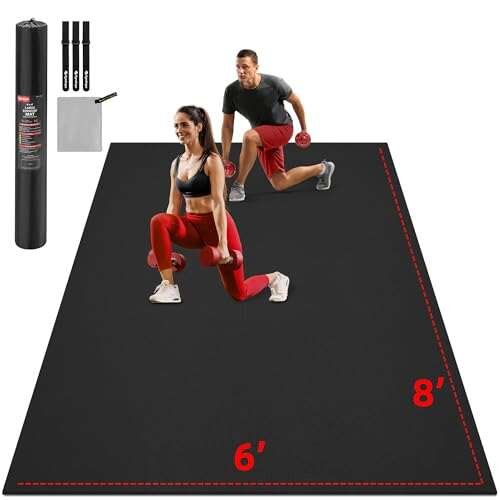 GymCope Extra Large Exercise Mat,...