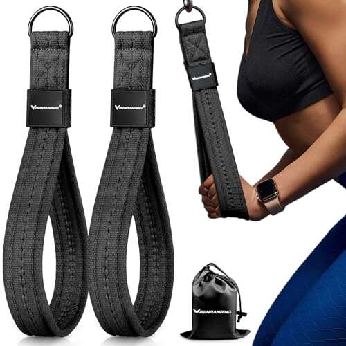 RENRANRING Tricep Rope Cable Attachment Handles for Exercise