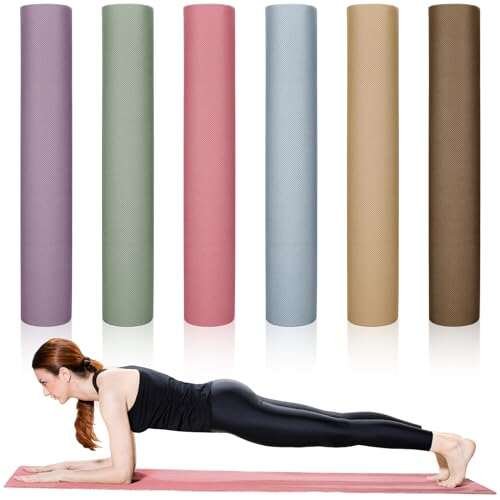 Timgle 6 Pack Yoga Mats Bulk 68-inch Non-Slip 4mm