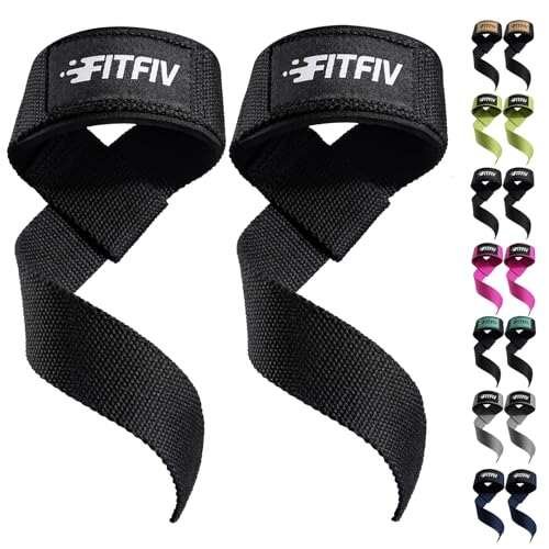 FITFIV Lifting Straps for Weightlifting, Lifting Wrist...