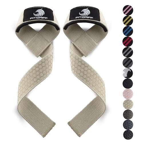 Fitgriff® Lifting Wrist Straps for Weightlifting, Gym,...