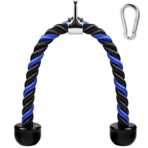 AWEFRANK Deluxe Tricep Rope Pull Down Cable, 27/36 Inch