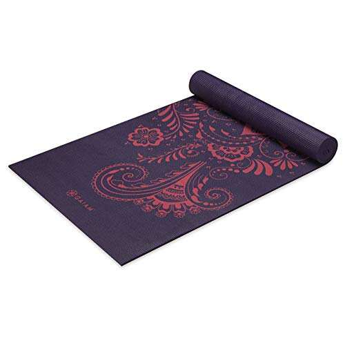 Gaiam Yoga Mat Premium Print Extra Thick Non-Slip Fitness