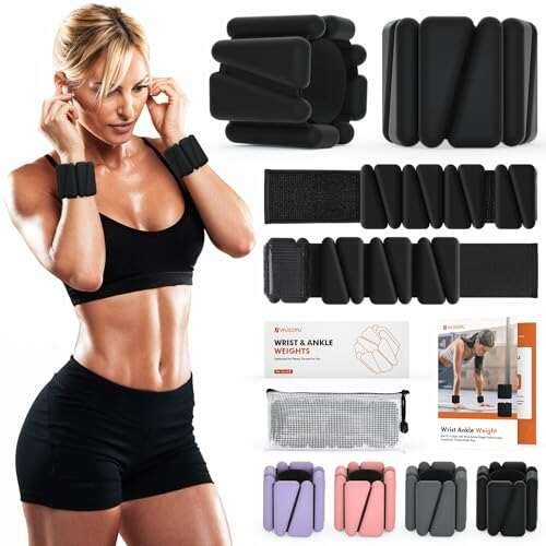 Wrist Weights, Ankle Weights for Women Men, Adjustable 1LB.