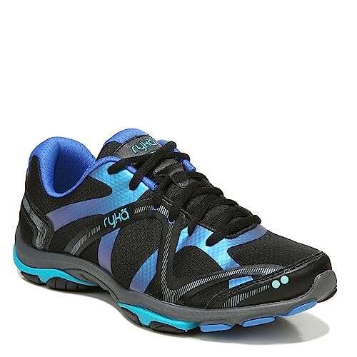 Ryka Women's Influence Cross Trainer, Black/Blue Multi, 8 W...