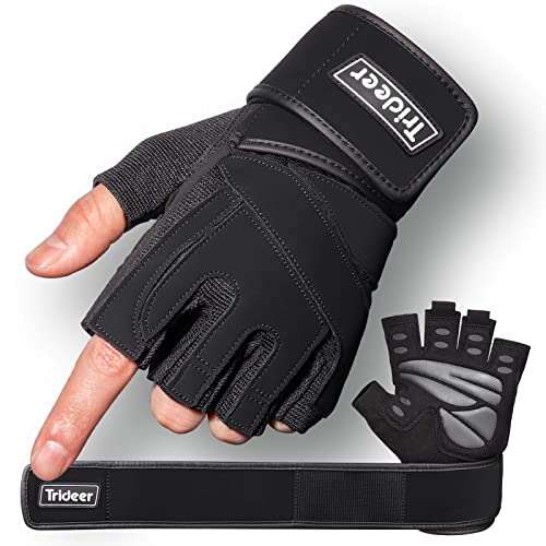Trideer Workout Gloves for Men, Weight Lifting Gloves,...