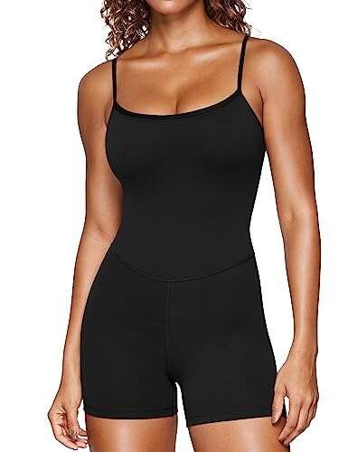 CRZ YOGA Butterluxe Cami Strap Rompers for Women Padded...