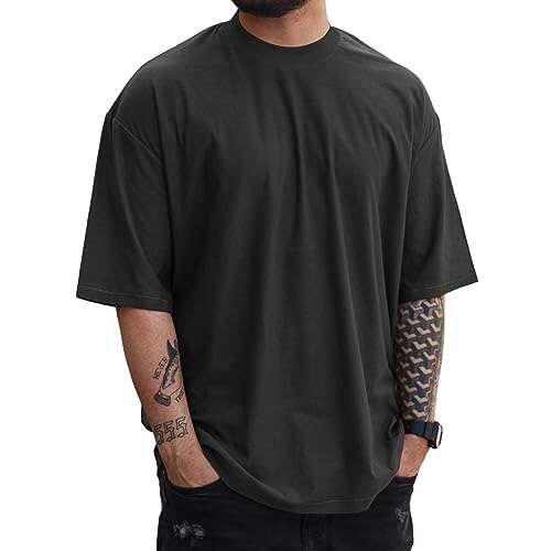YawYews Mens Fashion Short Sleeve Tshirts Workout Oversize...