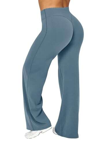 Ieumaz Women Straight Leggings Bottoms High Waist Gym Yoga