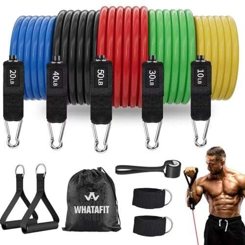 WHATAFIT Resistance Bands,Exercise Bands,Workout Bands with...