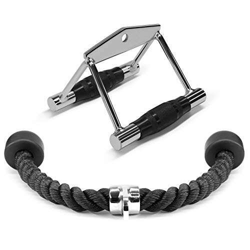 Yes4All Combo Double D Handle & Tricep Rope Cable...
