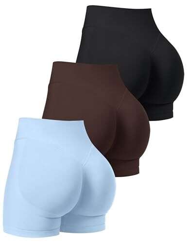 OLCHEE Womens Workout Shorts Seamless Scrunch Butt Lifting...