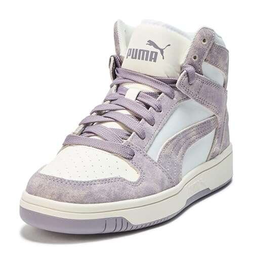 PUMA Women's Rebound Layup Mid Shoes, Feather Gray