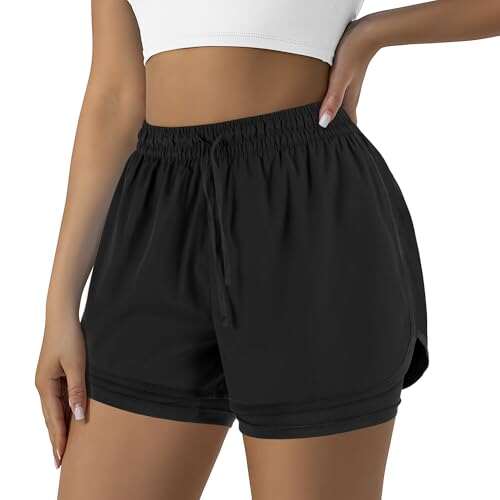 Yevrimow Women's 2 in 1 Running Shorts High-Waisted Liner...