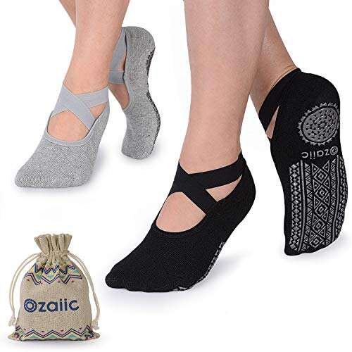 Ozaiic Pilates Socks for Women Non Slip for Yoga Barre