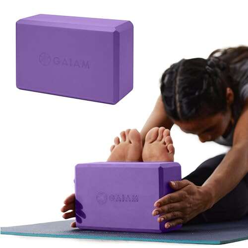 Gaiam Yoga Block - Supportive Latex-Free Eva Foam for Yoga