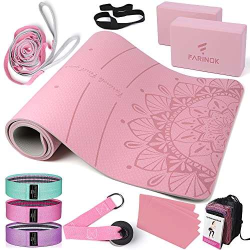 1/3 Yoga Mat Thick, Yoga Set for Beginners