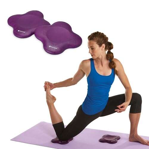 Gaiam Yoga Knee Pads (Set of 2) Cushions Knees &