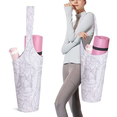 IwIeIaIrI Yoga Mat Bag for Women with large pocket