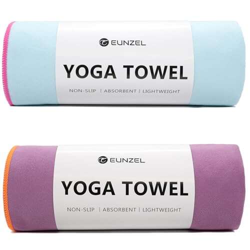 Eunzel 2 Pack Hot Yoga Towel Non-Slip Ultra Absorbent...
