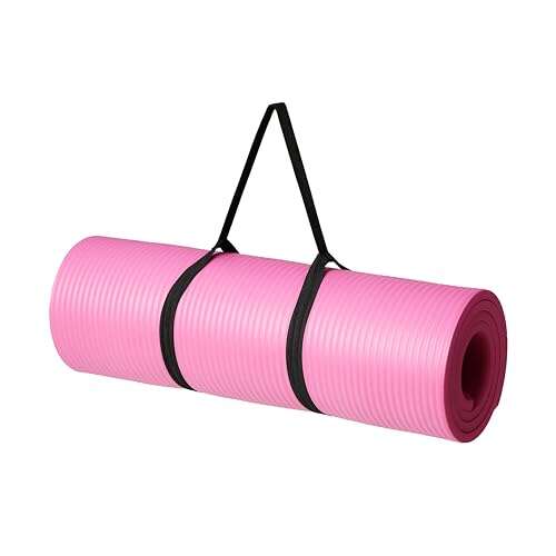 Amazon Basics 1/2 Inch Extra Thick Exercise Yoga Mat Pink