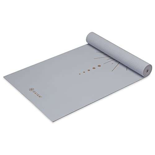 Gaiam Yoga Mat - Premium 6mm Print Non-Slip