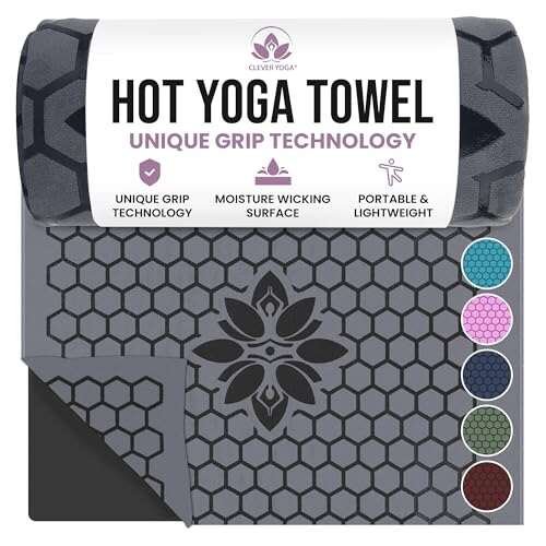 Clever Yoga Hot Yoga Mat Towel – Non-Slip & Absorbent
