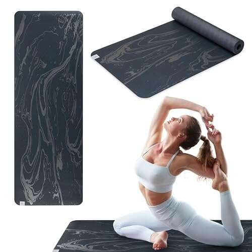 Gaiam Dry-Grip Yoga Mat - 5mm Thick Non-Slip Hot Yoga - Yoga Mats for Sweaty Hands review