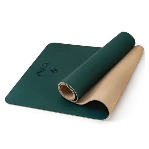 Vesstra Premium Yoga Mat – Sweat-Activated Non-Slip Rubber...