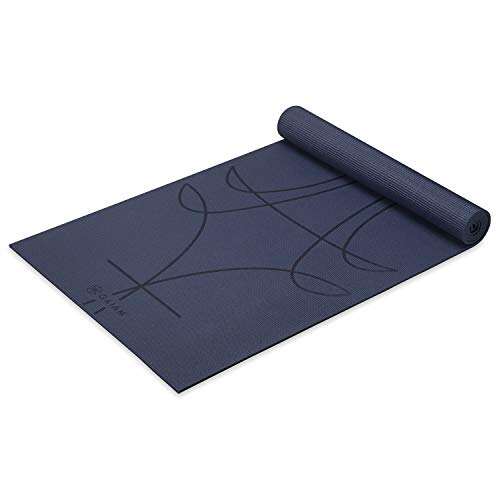 Gaiam Yoga Mat - Alignment Print Premium 6mm Non-Slip