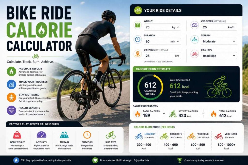 Bike Ride Calorie Calculator Bike ride calorie Calculator